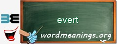 WordMeaning blackboard for evert